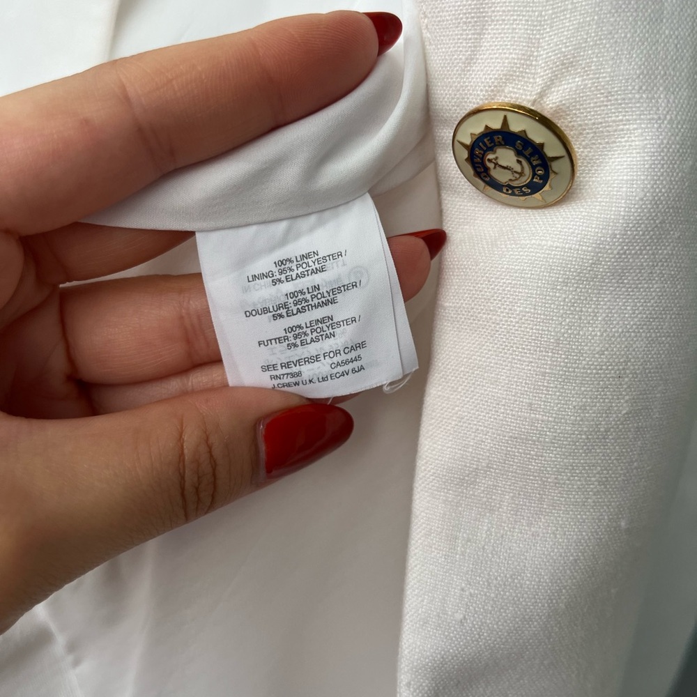 J.Crew White Linen Blazer - Picture 7 of 12